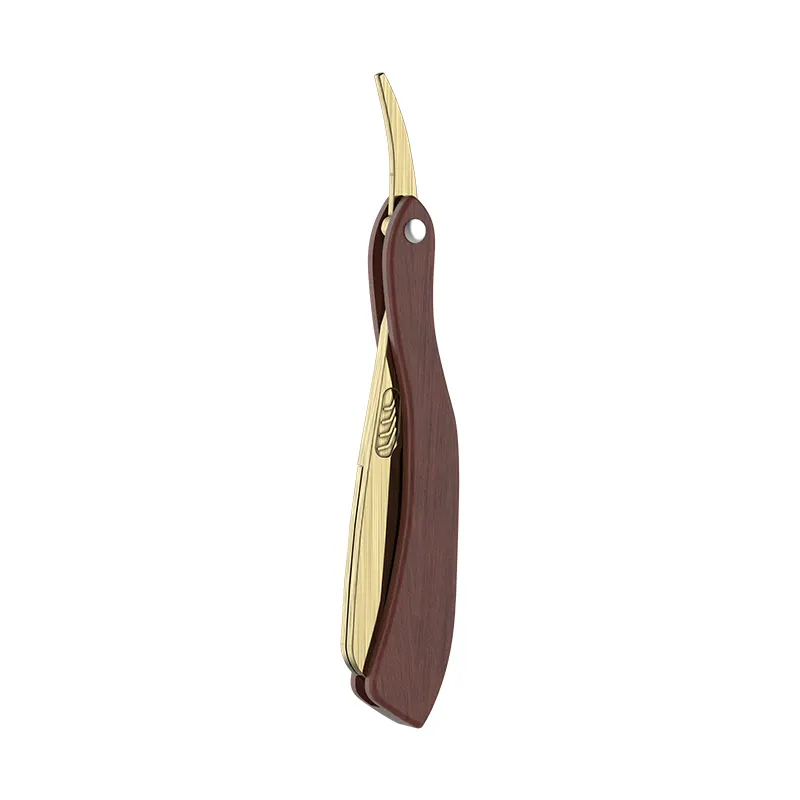 Hairdresser Custom Natural Wooden Handle Stainless Steel Blade Manual Barber Shaver Men Shaving Straight Razor