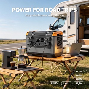 ชุดเครื่องกำเนิดไฟฟ้าพลังงานแสงอาทิตย์ 2400W สถานีไฟฟ้าสำรอง LiFePO4 230V ปลั๊กแบบ US สถานีไฟฟ้าพกพาสำหรับกรณีฉุกเฉินกลางแจ้ง - Product Image 2