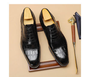 Venta caliente zapatos de hombre ropa de oficina zapatos de hombre de cuero de cocodrilo en relieve Original foram Sapato fiesta zapatos formales de lujo hombres - Product Image 3