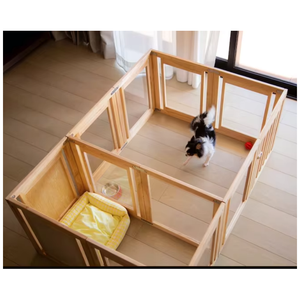 คอกสุนัขไม้แบบโมดูลาร์ ดีไซน์ทันสมัย สร้างพื้นที่<span class=keywords><strong>แยก</strong></span>ต่างหากภายในคอก  คอกสุนัขไม้สำหรับเล่นในบ้าน - Product Image 4