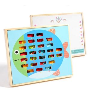 Fine Motor Skill Abc Alphabets Puzzle 3 in 1 Drawing Board Toy Play Kids Wooden Fishing Game - Product Image 4