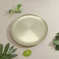 Plaque de qualité supérieure en acier inoxydable multi-usage pour restaurant maison Design classique pour fruits légumes viande mariages