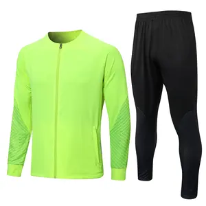 24-25 Cold resistant adult and children's training clothing winter long sleeved long pull fluorescent green sportswear