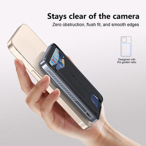 <span class=keywords><strong>Batterie</strong></span> externe LS15 Slim pour voyage d'affaires avec fente pour carte intégrée et support <span class=keywords><strong>de</strong></span> téléphone - Charge rapide double port, chargeur <span class=keywords><strong>portable</strong></span> léger - Product Image 5