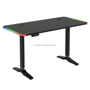 Bureau debout électrique noir, look professionnel, structure en acier thermolaqué, mobilier de bureau de direction - Product Image 5