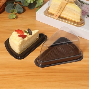 Boîte à gâteau de luxe pour gâteau rectangulaire et gâteau en tranches, ensemble de contenants transparents pour marque de boulangerie haut de gamme - Product Image 2