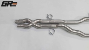 SS304 Brush-<strong>ed</strong> Vacuum Valved Catback Exhaust System for Jaguar F-Type 3.0T 2013-2018 Performance Rear <strong>Muffler</strong> - Product Image 4