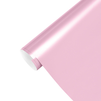 Film de Vinyle Rose Brillant Premium pour Voiture, Autocollant Moto DIY, Film Adhésif Auto-Adhésif à Libération d'Air pour Changement de Couleur de Voiture