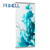 Écran LED transparent flexible P10 Installation suspendue à pas de pixels intérieur et extérieur pour supermarché et éducation