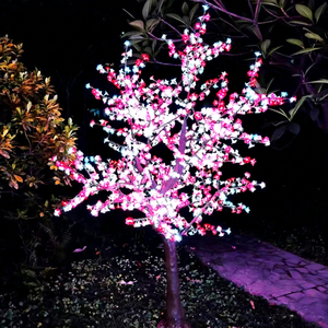 Arbre artificiel commercial à fleurs de cerisier LED pour la décoration de centres commerciaux, hôtels et paysages extérieurs lors de festivals et événements. - Product Image 1