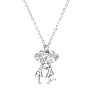 2024 nuovo prodotto 925 collana da donna con ciondolo regalo di san valentino in argento sterling a forma di cuore