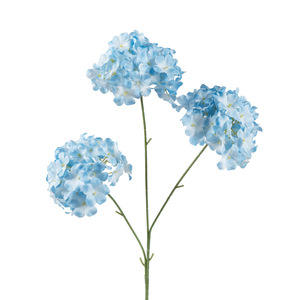 Fleurs en soie d'hortensia à 3 têtes de haute qualité, branche unique disponible en plusieurs couleurs ; parfaites pour la décoration intérieure et la photographie - Product Image 1