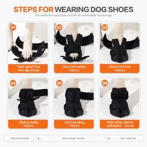 Nouvelles Bottes Antidérapantes Solides et Écologiques pour Chiens – Faciles à Enfiler, Conception Ouverte, Respirantes, Protection des Pattes pour Chiens Âgés sur Sols en Bois Dur – Lot de 4 - Product Image 4