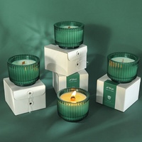 Bougie parfumée artisanale en verre, bougie de luxe à mèche en bois, vente en gros pour cadeau de pendaison de crémaillère