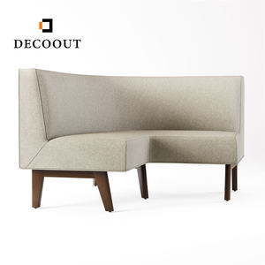 Decoout, venta al por mayor, restaurante, cabina <span class=keywords><strong>de</strong></span> terciopelo, asientos, banquete <span class=keywords><strong>de</strong></span> lino <span class=keywords><strong>de</strong></span> medio círculo para restaurante, Bar, club nocturno - Product Image 1