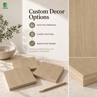 Contreplaqué recouvert de placage en chêne clair naturel Jinbase W-XM-206, qualité E0, 1220x2440mm, placage préfini, base en pin de 6 pouces.