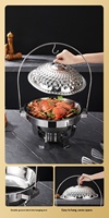 Chauffe-plat de luxe en acier inoxydable à motif diamant, avec contrôle manuel de la température 50-70°C, pour buffet chauffant
