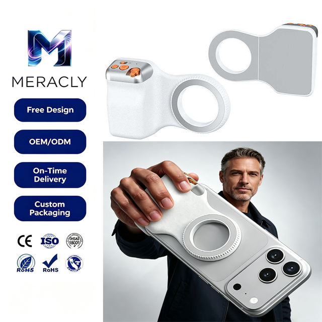 Wholesale Magnetic Smartphone Handle Grip Phone Camera Versatile Wireless Remote with LED Fill Light for IOS Android