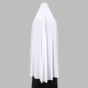 Abaya de Color Sólido Premium, Manga Larga, Hiyab, Chal, Ropa de <span class=keywords><strong>Oración</strong></span> de Cobertura Completa para Musulmanas Árabes, Estilo Vintage, Khimar Largo, Niqab - Product Image 5