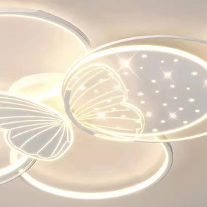 Plafonnier moderne en acrylique pour salon, salle à manger, éclairage domestique, grand lustre en forme de nuage noir et blanc - Product Image 2