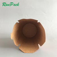 Boîte ronde 16oz 26oz 32oz, emballage personnalisé de bonne qualité, paquet de tasses de nouilles, bol de riz frit en papier jetable, livraison à emporter 10 pièces