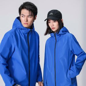 Custom Logo Outdoor Windbreaker Jacket for Men <b>Women</b> Children with Embroidery and Print Work Clothes - Product Image 4