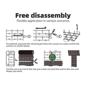 Rắn Vườn Hàng Rào Mèo Scat Mat Ngoài Trời Mèo Không Thấm Gai Gai răn đe Mạng Cho Sóc Mèo Đầu Động Vật Hàng Rào - Product Image 5