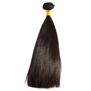 China Supplier Most Popular Style Double Drawn 100% Remy Hair Extension Black Color Raw Brazilian Virgin Bundle Hair