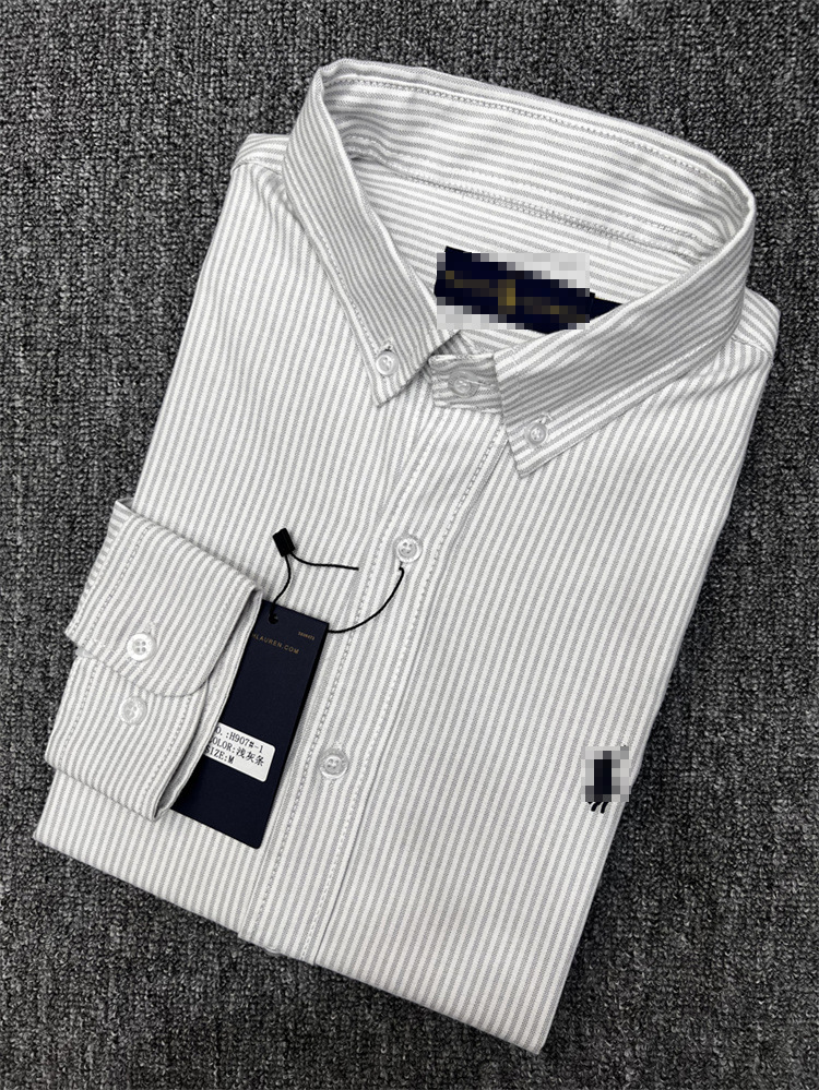 H907-1 striscia grigio chiaro con pony blu