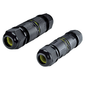 Connecteur de Terminal Enterré pour Lampadaire Extérieur Étanche IP68 en Cuivre Étamé PA66, Boîtier à Trois Noyaux, Paire 2 Entrées-2 Sorties - Product Image 1