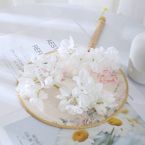 Fleur d'hortensia en soie à bord brûlé, artisanat DIY, accessoires pour cheveux faits à la main, assorti au Hanfu, décoration de la maison, mariage - Product Image 3