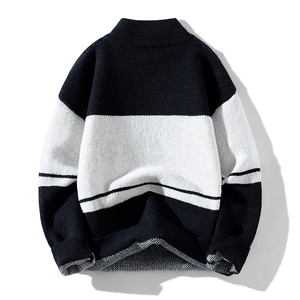 Pull personnalisé avec logo pour homme, hiver, patchs brodés, pull décontracté, tricot, pulls en maille - Product Image 4