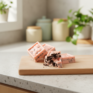 Geliqi Chocolate Agridulce Exótico de Alta Calidad con Infusión de Sabor a Melocotón Blanco en Forma de Caramelo Sólido - Product Image 1