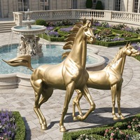 Sculptures d'animaux en Bronze, grande statue de cheval d'extérieur