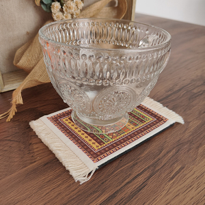 Tappetino per Mouse in persiano con stampa personalizzata e tappetino per tazze intrecciate con Design orientale per sottobicchieri da tavolo - Product Image 3