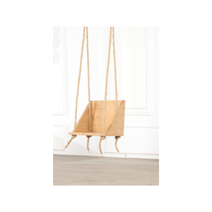 Fauteuil suspendu moderne en rotin tressé Ardena avec siège en forme de boîte et corde épaisse, aspect naturel, 1 place, pour usage extérieur - Product Image 4