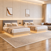 Ensemble complet de meubles de chambre d'hôtel : lit, table de chevet, armoire, meuble TV – Prix usine OEM/ODM pour chambres d'hôtel 3 à 5 étoiles