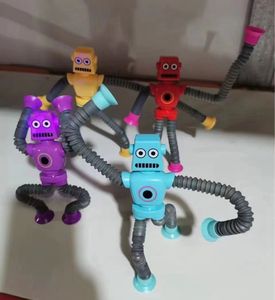 HY2 juguetes robot creativos formas telescópicas multifuncionales tubos telescópicos juguetes reductores de presión luminosa regalo para niños - Product Image 3