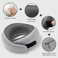 Oreiller de voyage ergonomique personnalisé en mousse à mémoire de forme à récupération lente, idéal pour l'avion