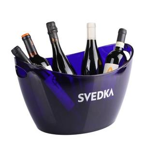 Seau à glace en acrylique lumineux à LED pour bar/KTV - 8L, résistant à l'eau, seau à champagne lumineux avec logo personnalisé et commande par bouton - Product Image 5