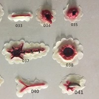 Nouvelles Cicatrices Réalistes Effrayantes 3D SFX pour Halloween, Plaies Saignantes en Latex, Maquillage de Cicatrices pour Fêtes Costumées et Cosplay, Cou, 4 Couleurs