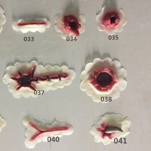 Nouvelles Cicatrices Réalistes Effrayantes 3D SFX pour Halloween, Plaies Saignantes en Latex, Maquillage de Cicatrices pour Fêtes Costumées et Cosplay, Cou, 4 Couleurs - Product Image 4