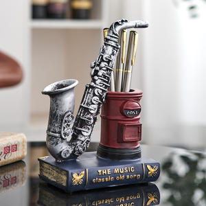 Vintage Saxophone <span class=keywords><strong>Violon</strong></span> Livre <span class=keywords><strong>D</strong></span>écoration Résine porte-plume <span class=keywords><strong>D</strong></span>écoration Salon <span class=keywords><strong>Étude</strong></span> Bureau <span class=keywords><strong>D</strong></span>écoration - Product Image 4