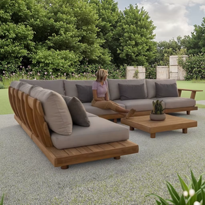 Ensemble de meubles de jardin anglais, ensemble de meubles de patio, meubles d'extérieur, ensemble de canapés en bois, meubles - Product Image 6