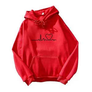 Sweat-shirt à capuche à manches longues, style couple pour femme, version coréenne ample - Product Image 6