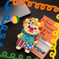 Coque de protection antichoc en silicone souple 3D motif clown Kawaii pour iPhone 17 Pro Max 16 15 14 Pro Max