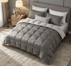 <span class=keywords><strong>Couette</strong></span> d'hiver Artigiani Italiani One Half Square, couleur unie, double face, gris, fabriquée en Chine, sans rembourrage, durable - Product Image 2