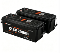 Batterie au lithium-ion LiFePO4 Enlzh 12,8 V 200 Ah, pack de batteries rechargeables, module lithium pour système solaire