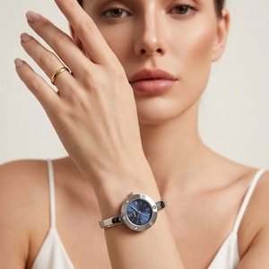Reloj de Cuarzo GODI para Mujer con Incrustaciones de Diamantes, Escala Romana, Brazalete Abierto de una Pieza, Caja Exquisita, Resistente al Agua 30M, Estilo Ejecutivo - Product Image 1