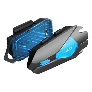 ASMAX Intercomunicador de Moto Z1 PLUS, Intercomunicador Inalámbrico ABS Full Duplex 8000M, Casco de Motocicleta con Bluetooth - Product Image 1